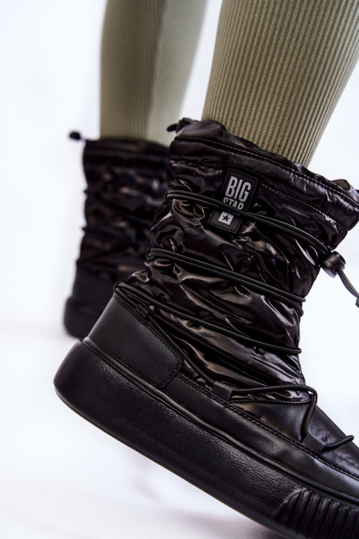 Sieviešu siltināti sniega apavi Big Star KK274193 melnas krāsas