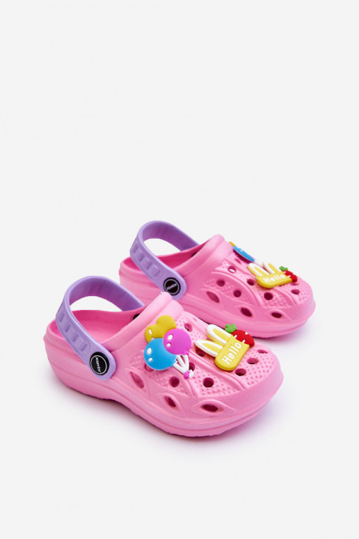 Bērnu apavi Vieglas čības uz pirksta Gaisma Crocs Čības Rozā krāsas SIneets