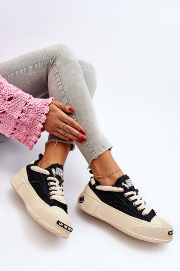 Sieviešu Sneakers modeļa apavi GOE NN2N4061 melnas krāsas 2