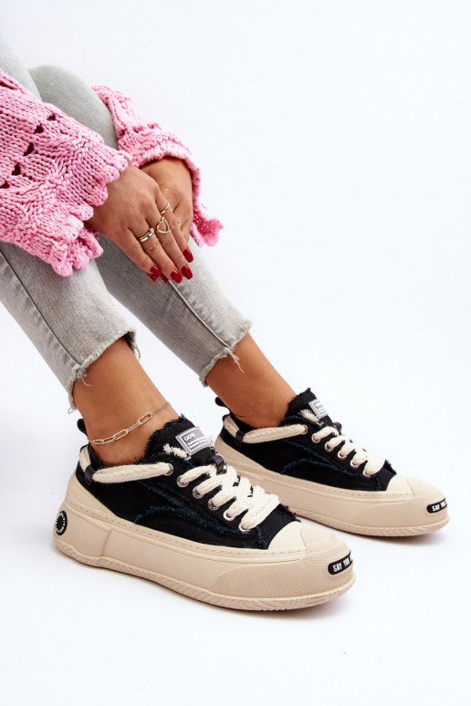 Sieviešu Sneakers modeļa apavi GOE NN2N4061 melnas krāsas
