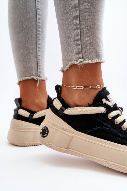 Sieviešu Sneakers modeļa apavi GOE NN2N4061 melnas krāsas