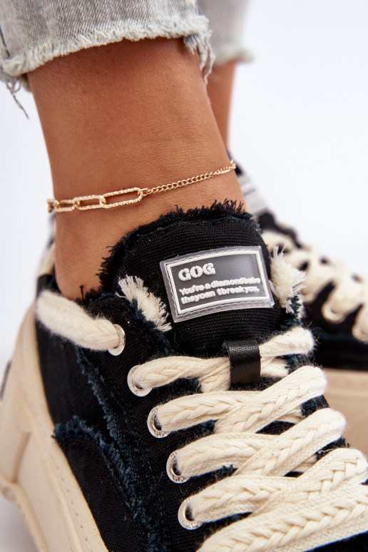 Sieviešu Sneakers modeļa apavi GOE NN2N4061 melnas krāsas