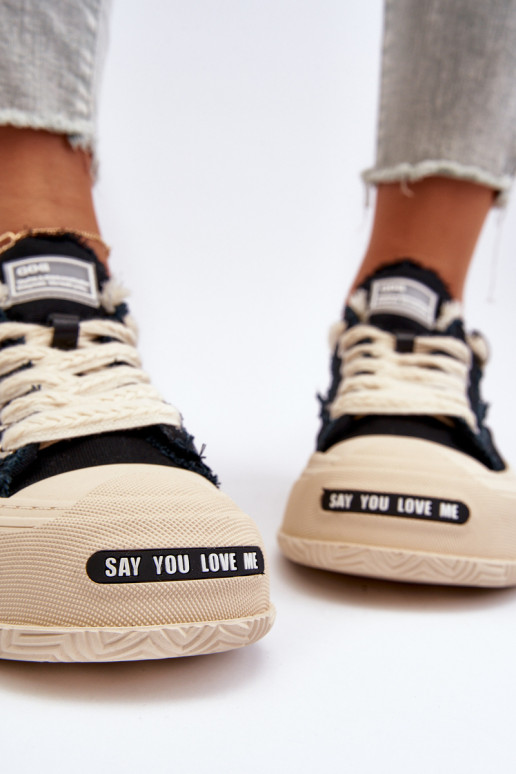 Sieviešu Sneakers modeļa apavi GOE NN2N4061 melnas krāsas