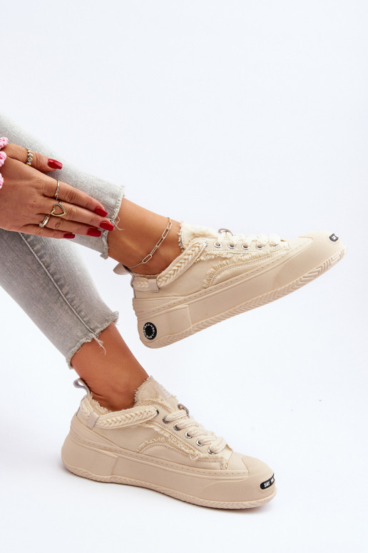 Sieviešu Sneakers modeļa apavi GOE NN2N4060 smilšu krāsas