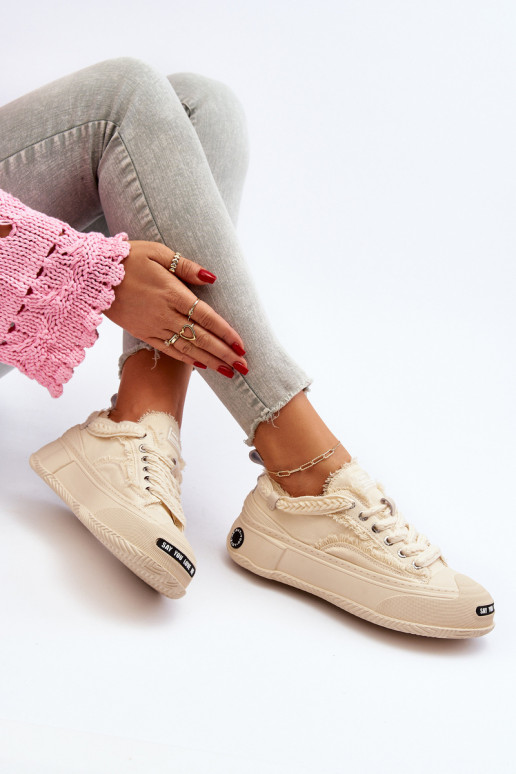 Sieviešu Sneakers modeļa apavi GOE NN2N4060 smilšu krāsas