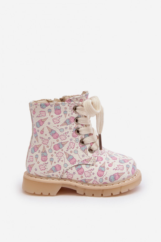 siltināti Sieviešu puszābaki Bērnu apavi ar rāvējslēdzējiem smilšu krāsas Dolida