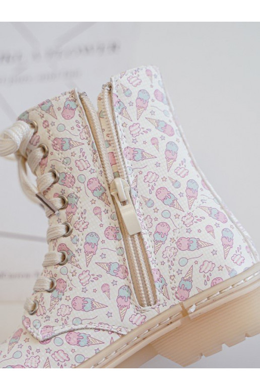 siltināti Sieviešu puszābaki Bērnu apavi ar rāvējslēdzējiem smilšu krāsas Dolida