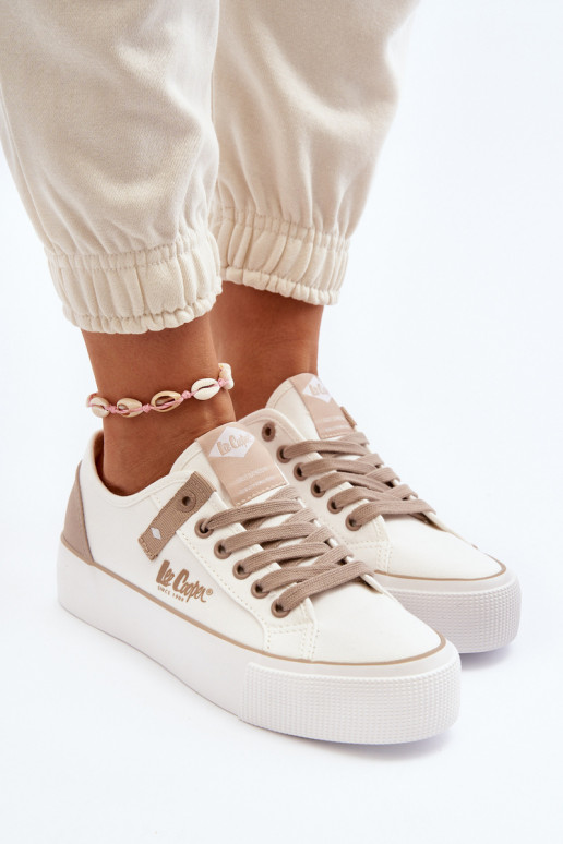 Auduma sieviešu puszābaki Lee Cooper LCIN-24-31-2198 baltas krāsas