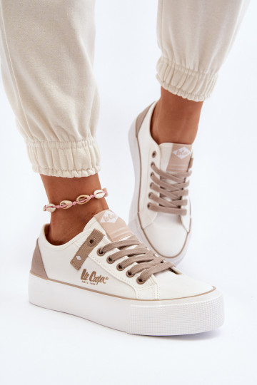 Auduma sieviešu puszābaki Lee Cooper LCIN-24-31-2198 baltas krāsas 2