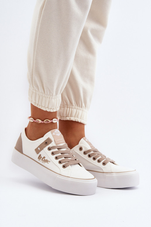 Auduma sieviešu puszābaki Lee Cooper LCIN-24-31-2198 baltas krāsas