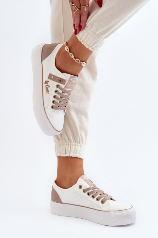 Auduma sieviešu puszābaki Lee Cooper LCIN-24-31-2198 baltas krāsas