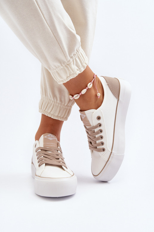 Auduma sieviešu puszābaki Lee Cooper LCIN-24-31-2198 baltas krāsas