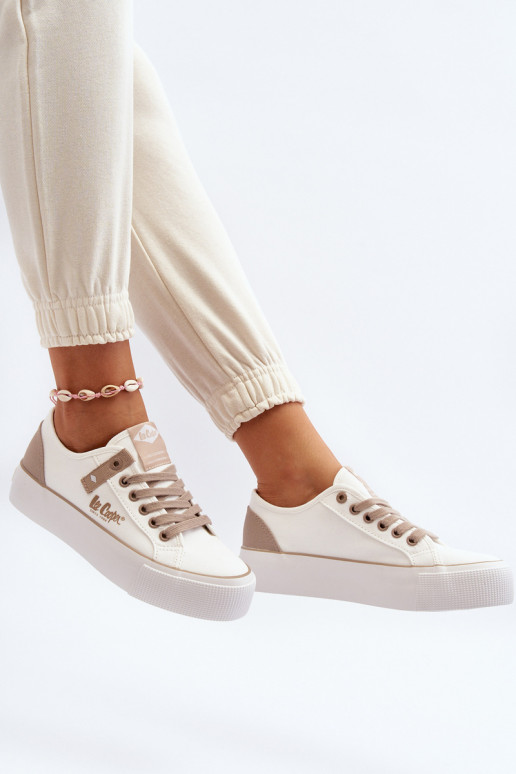 Auduma sieviešu puszābaki Lee Cooper LCIN-24-31-2198 baltas krāsas