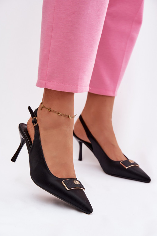 augstpapēžu basenes Sieviešu Ar greznu Detalem melnas krāsas Lurella