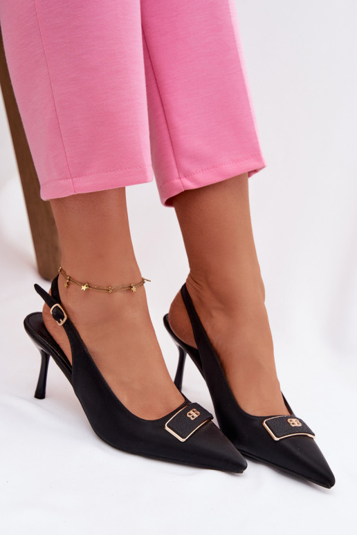 augstpapēžu basenes Sieviešu Ar greznu Detalem melnas krāsas Lurella