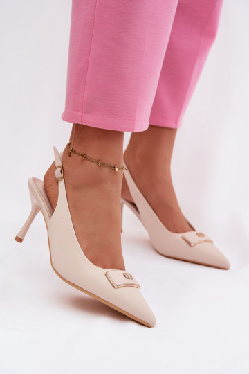 augstpapēžu basenes Sieviešu Ar greznu Detalem Ziloņkaula krāsas Lurella 2