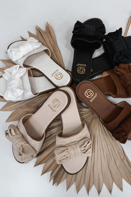 sieviešu čības ar platiem papēžiem ar bantītēm smilšu krāsas Amivelle