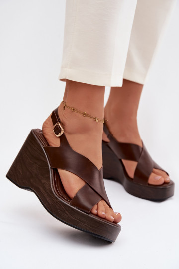 Sieviešu basenes no eko ādas Ieslēgts buskinie CzekoladoIne Janivra 2