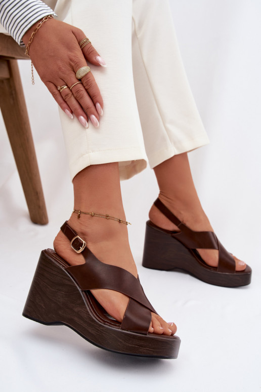 Sieviešu basenes no eko ādas Ieslēgts buskinie CzekoladoIne Janivra