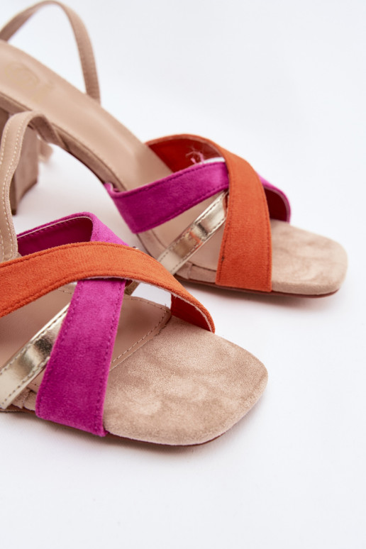 Sieviešu basenes Ar svītrām Eko zamšādaoIne smilšu krāsas Karilora