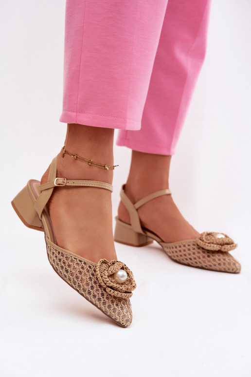 Sieviešu basenes Klockā Ar greznu Detalem smilšu krāsas Vionessa