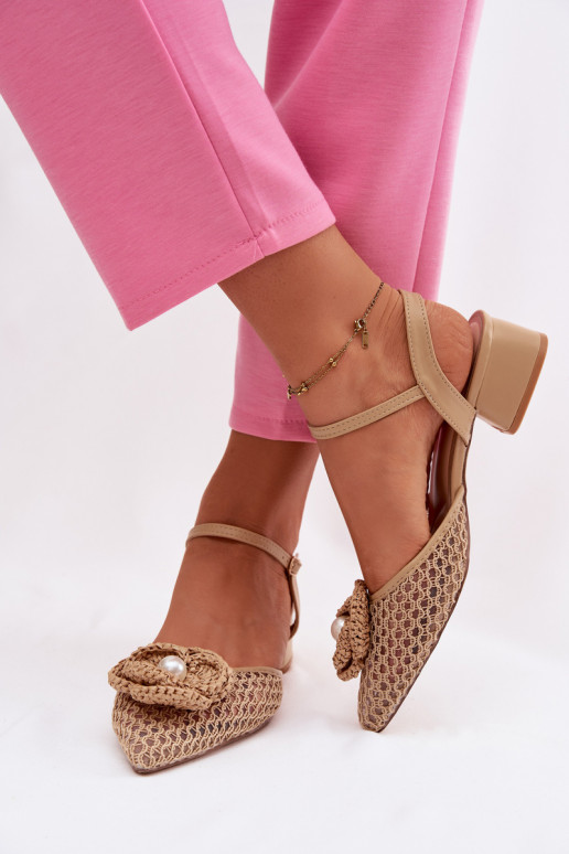 Sieviešu basenes Klockā Ar greznu Detalem smilšu krāsas Vionessa