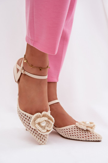 Sieviešu basenes Klockā Ar greznu Detalem Ziloņkaula krāsas Vionessa