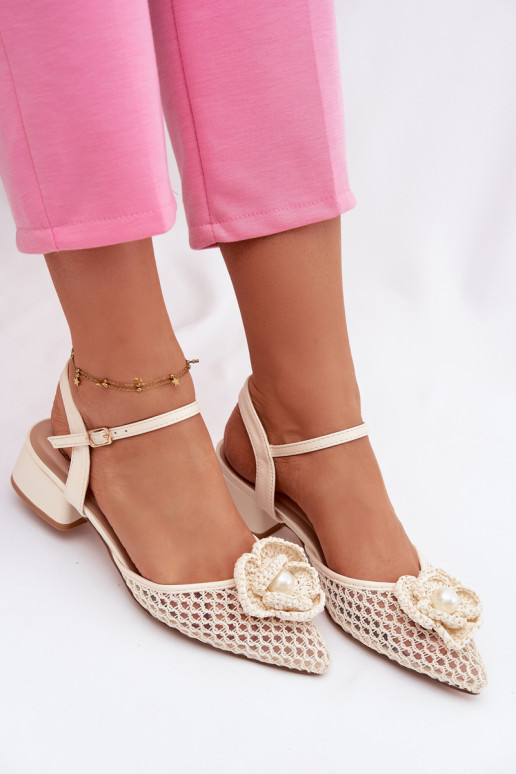 Sieviešu basenes Klockā Ar greznu Detalem Ziloņkaula krāsas Vionessa