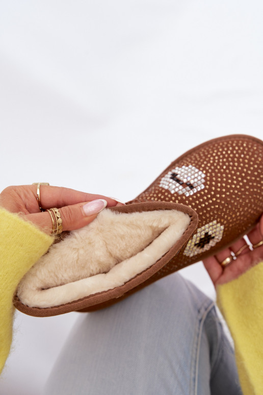 Dekorētas Augsts sniega apavi Sieviešu brūnas krāsas Galivra