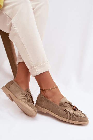 sieviešu mokasīni ar bārkstīm I Koraļļiikami Zaļas krāsas Teressa