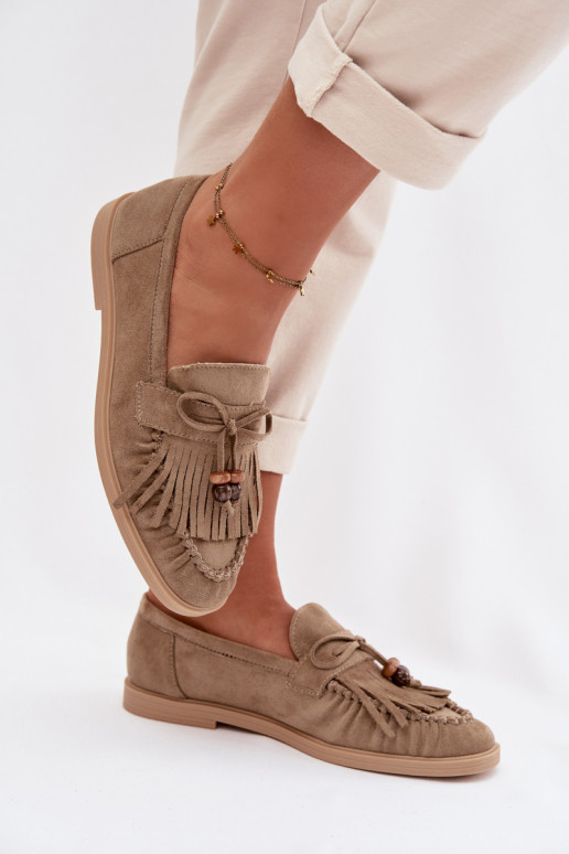 sieviešu mokasīni ar bārkstīm I Koraļļiikami Zaļas krāsas Teressa