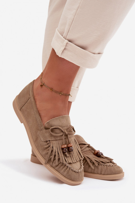 sieviešu mokasīni ar bārkstīm I Koraļļiikami Zaļas krāsas Teressa