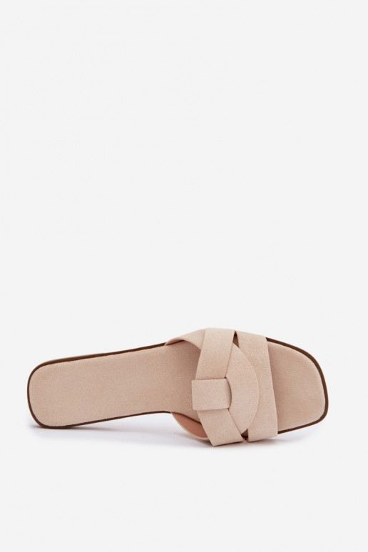 Čības Sieviešu dzīvoklis Ar svītrām Eko zamšādaoIne Ziloņkaula krāsas Florane