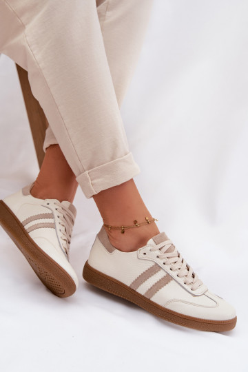 Zazoo N1068 Āda Zems Sneakers modeļa apavi Sieviešu smilšu krāsas