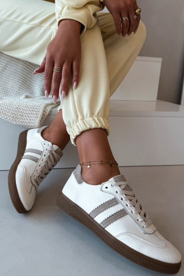 Zazoo N1068 Āda Zems Sneakers modeļa apavi Sieviešu smilšu krāsas 2