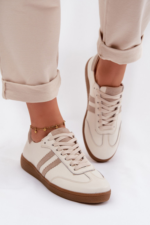 Zazoo N1068 Āda Zems Sneakers modeļa apavi Sieviešu smilšu krāsas