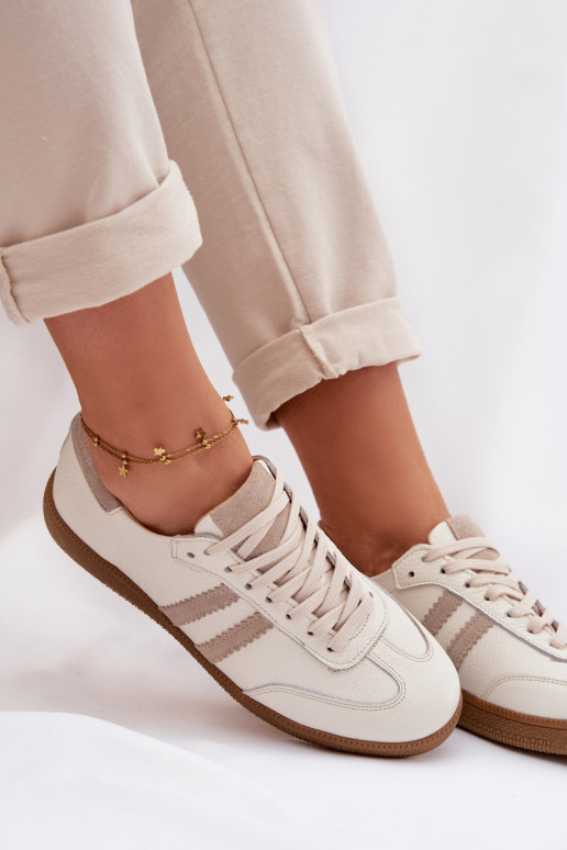 Zazoo N1068 Āda Zems Sneakers modeļa apavi Sieviešu smilšu krāsas