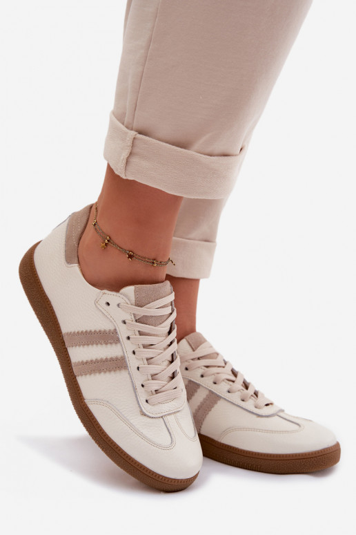 Zazoo N1068 Āda Zems Sneakers modeļa apavi Sieviešu smilšu krāsas