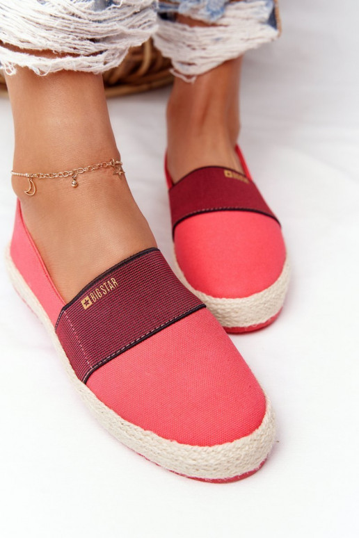espadrilles Uz pītas zoles Big Star HH274478 sarkanas krāsas