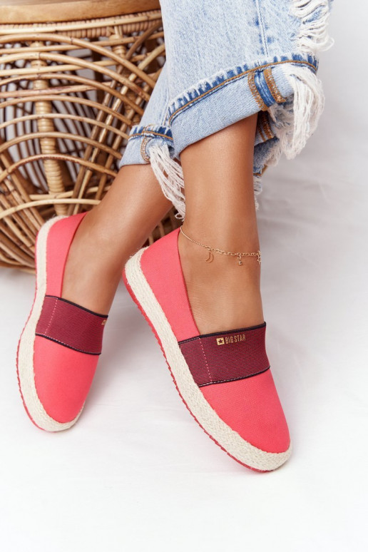 espadrilles Uz pītas zoles Big Star HH274478 sarkanas krāsas
