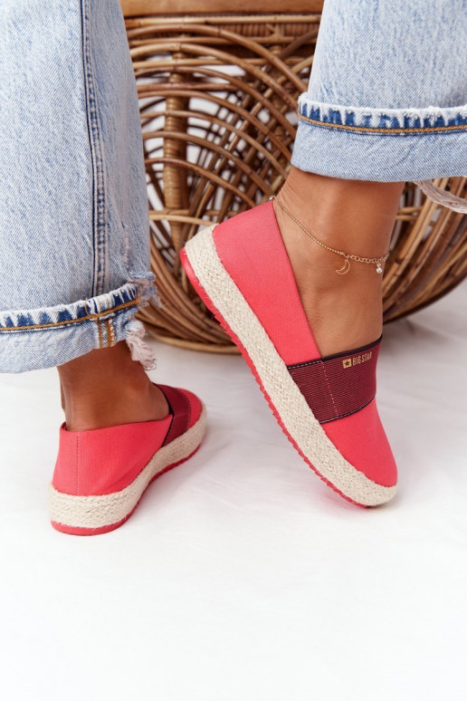 espadrilles Uz pītas zoles Big Star HH274478 sarkanas krāsas