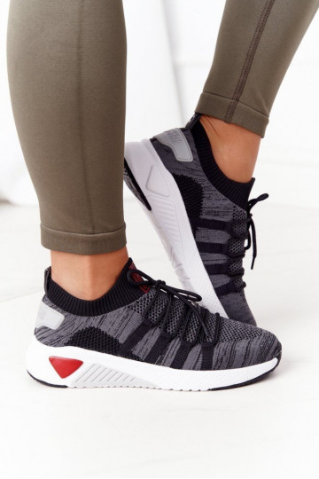 Sieviešu Sportiska stila apavi Memory Foam Big Star HH274532 pelēkas krāsas