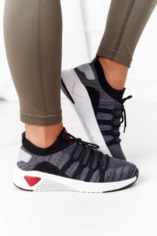 Sieviešu Sportiska stila apavi Memory Foam Big Star HH274532 pelēkas krāsas