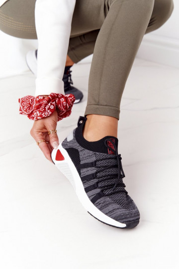 Sieviešu Sportiska stila apavi Memory Foam Big Star HH274532 pelēkas krāsas 2