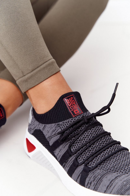 Sieviešu Sportiska stila apavi Memory Foam Big Star HH274532 pelēkas krāsas