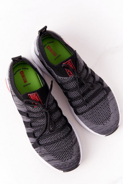 Sieviešu Sportiska stila apavi Memory Foam Big Star HH274532 pelēkas krāsas