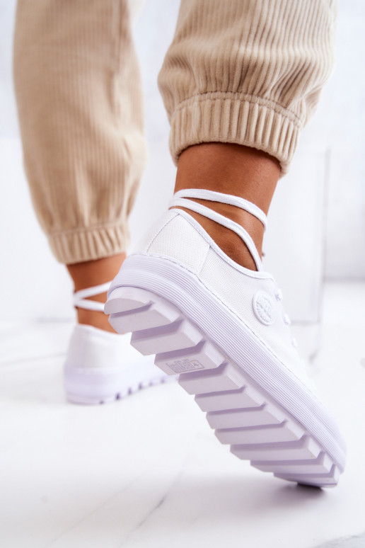 Sieviešu apavi ar platformu BIG STAR JJ274488 baltas krāsas