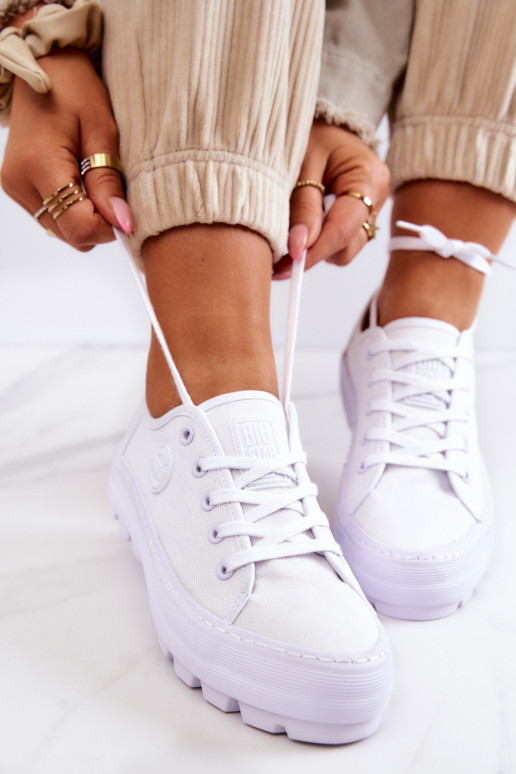 Sieviešu apavi ar platformu BIG STAR JJ274488 baltas krāsas