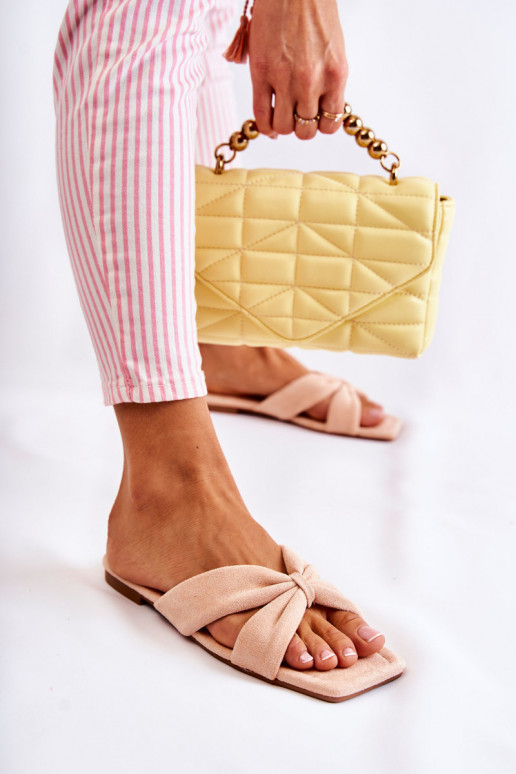 Sieviešu velūra Čības Gaiši sārtas krāsas Vanilla Sky