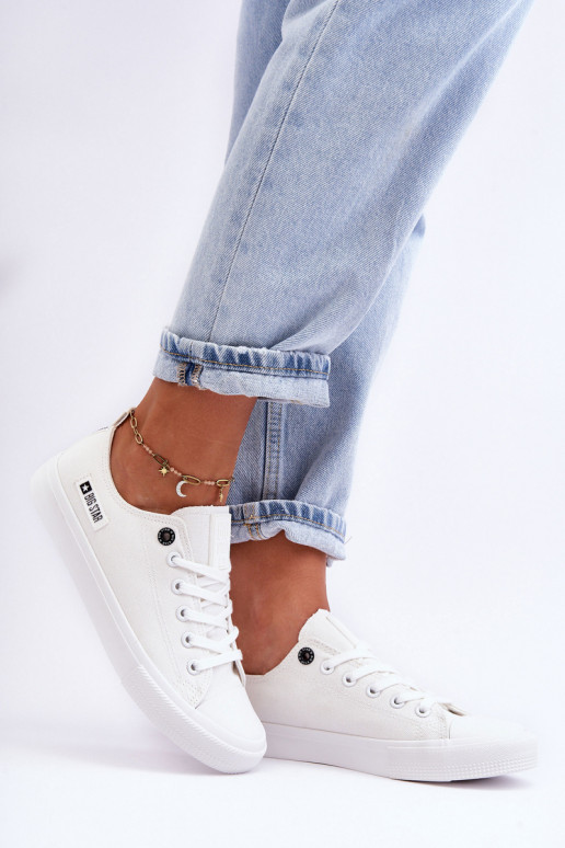 Sieviešu zems materiāls brīvā laika apavi Big Star KK274008 baltas krāsas